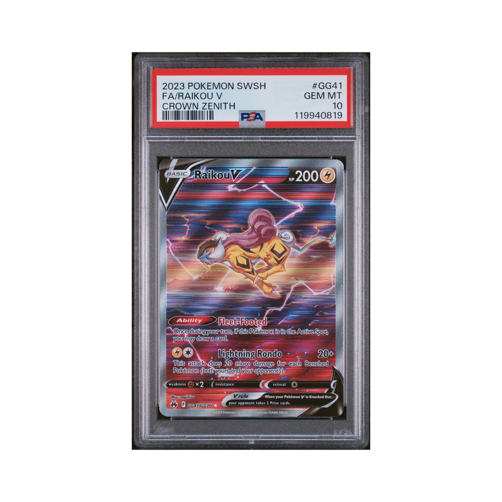 2023 Pokemon Sword And Shield Crown Zenith Raikou V #GG41 PSA 10