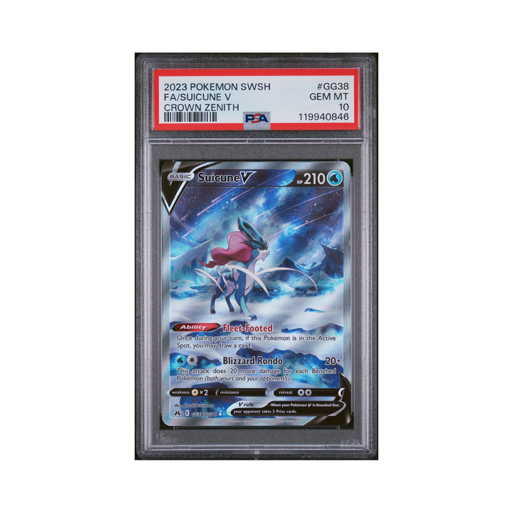 2023 Pokemon Sword And Shield Crown Zenith Suicune V #GG38 PSA 10