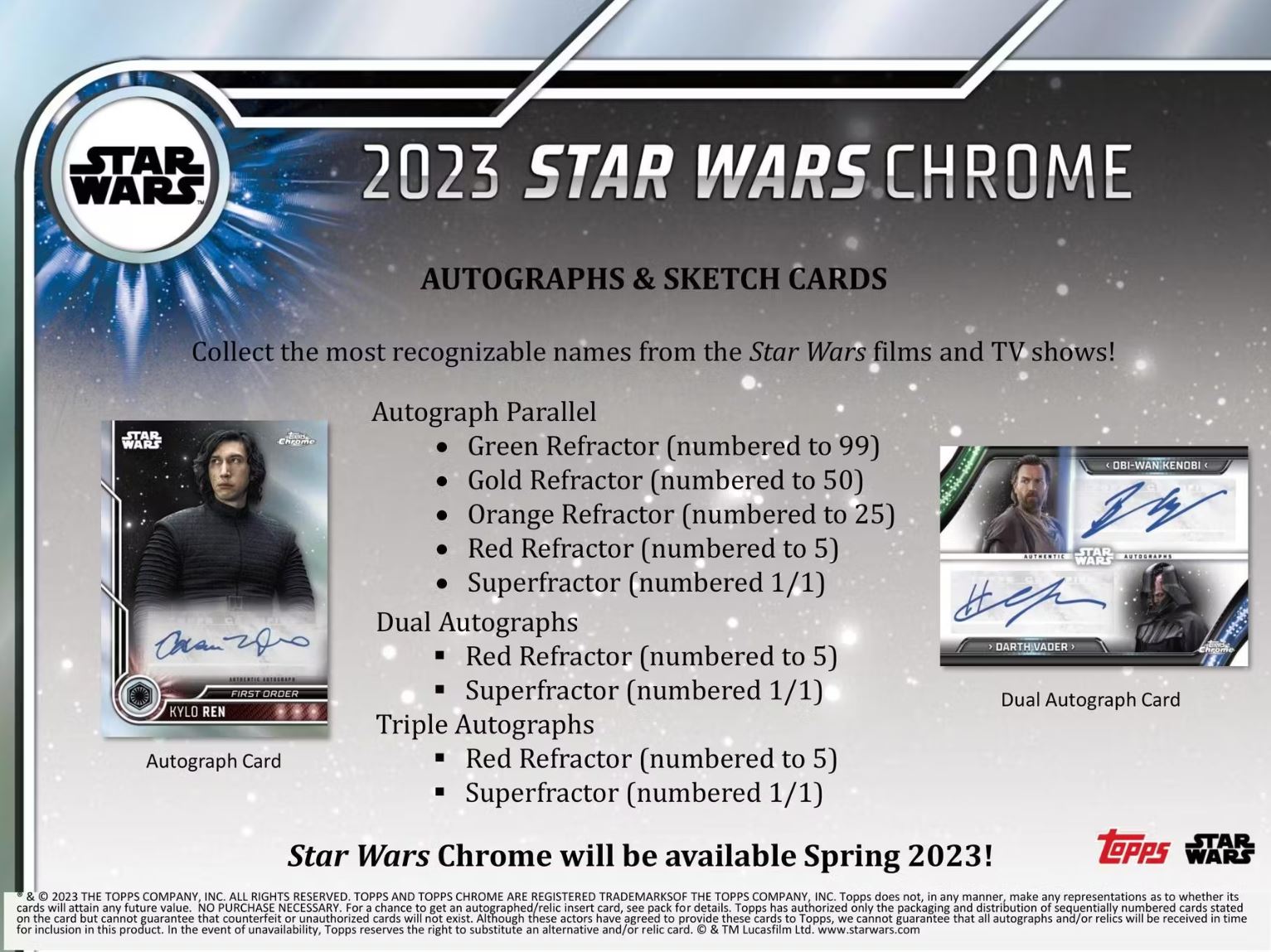 2023 Topps Chrome Star Wars Hobby Box
