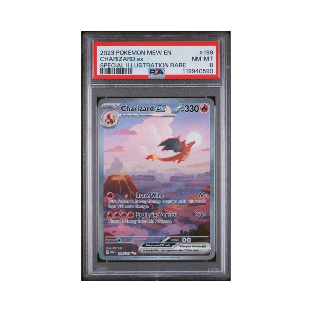 2023 Pokemon 151 Charizard EX #199 PSA 8