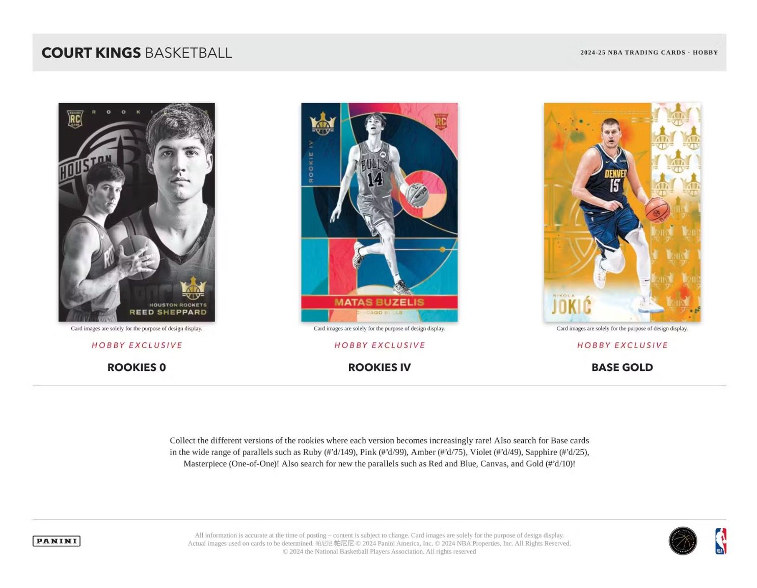 2024-25 Panini Court Kings Basketball Hobby Box