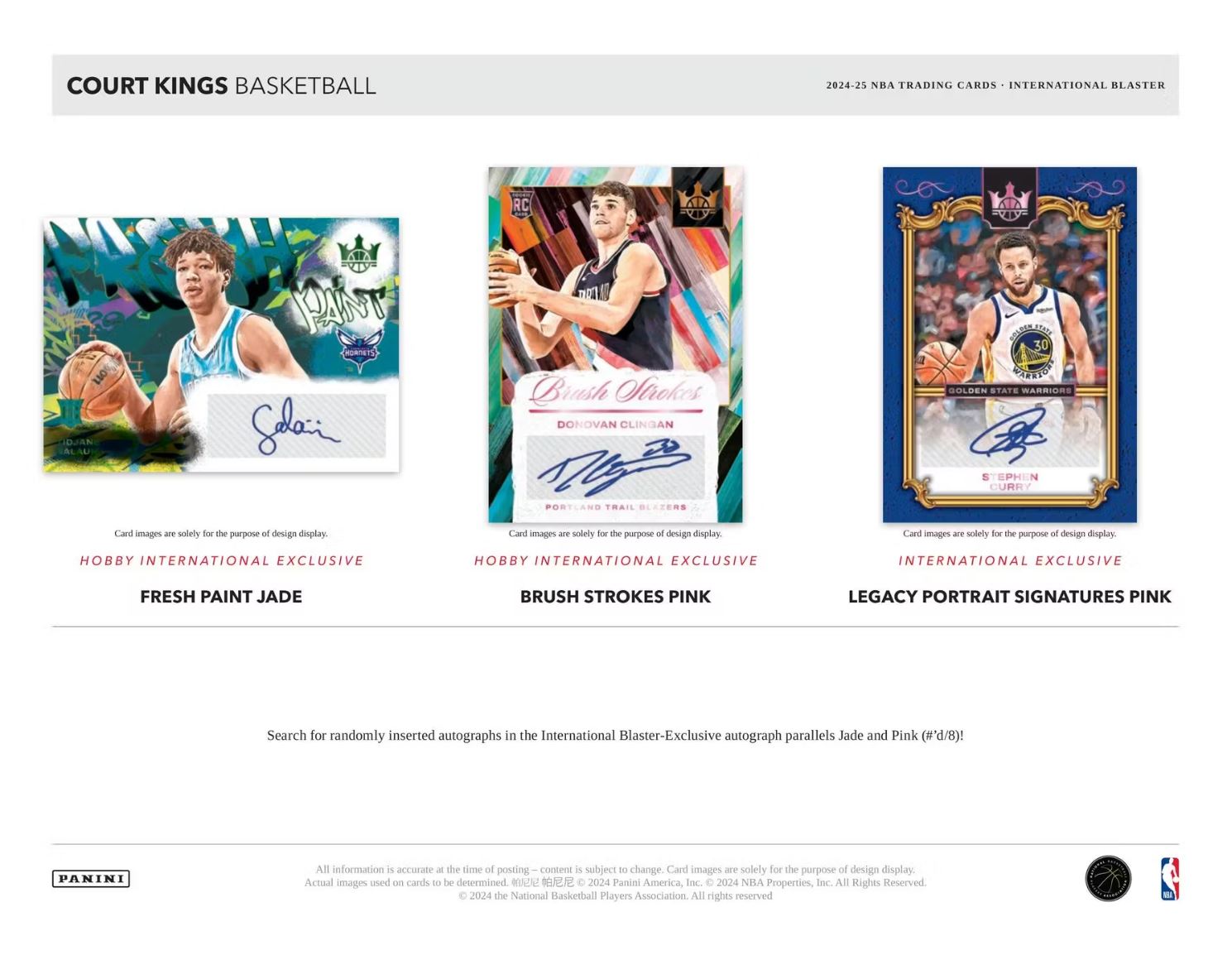 2024-25 Panini Court Kings Basketball International Blaster Box