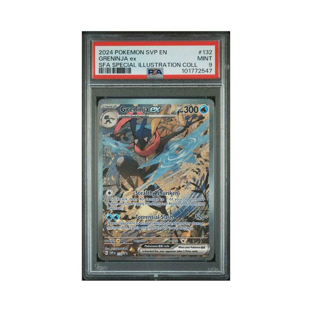 2024 Pokemon Scarlet & Violet Black Star Promos Greninja ex #132 PSA 9
