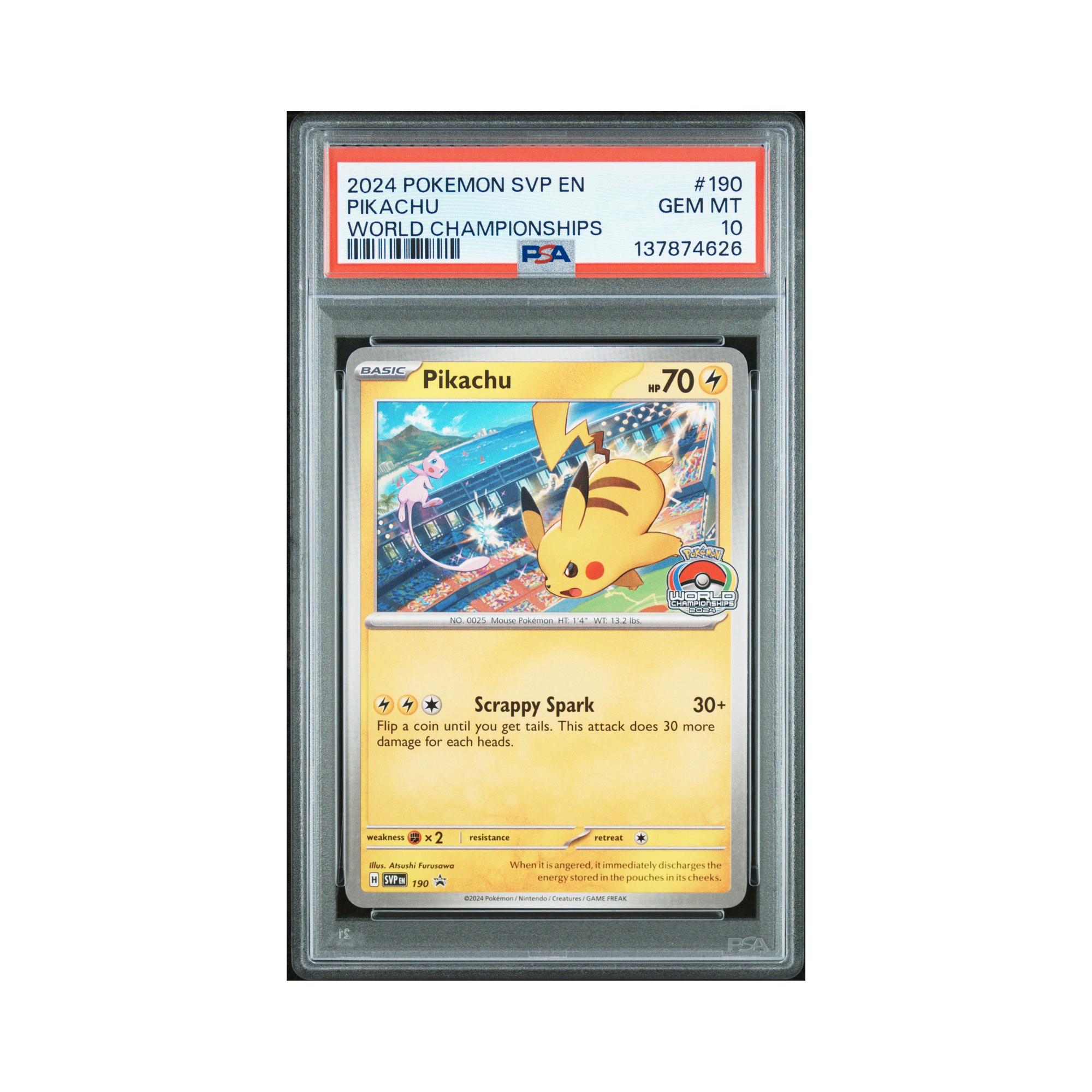 2024 Pokemon Scarlet & Violet Black Star Promos Pikachu #190 PSA 10