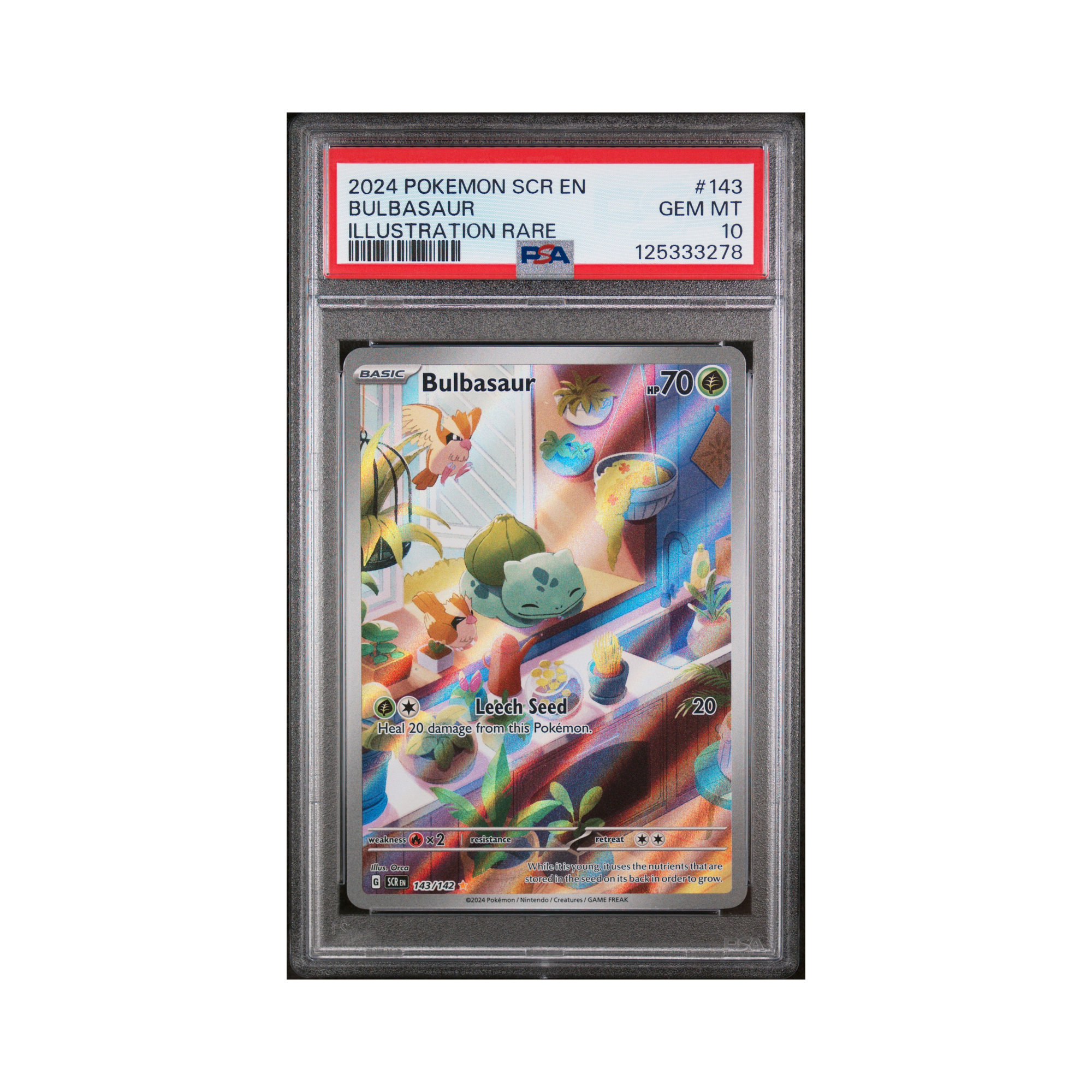 2024 Pokemon Stellar Crown Bulbasaur #143 PSA 10