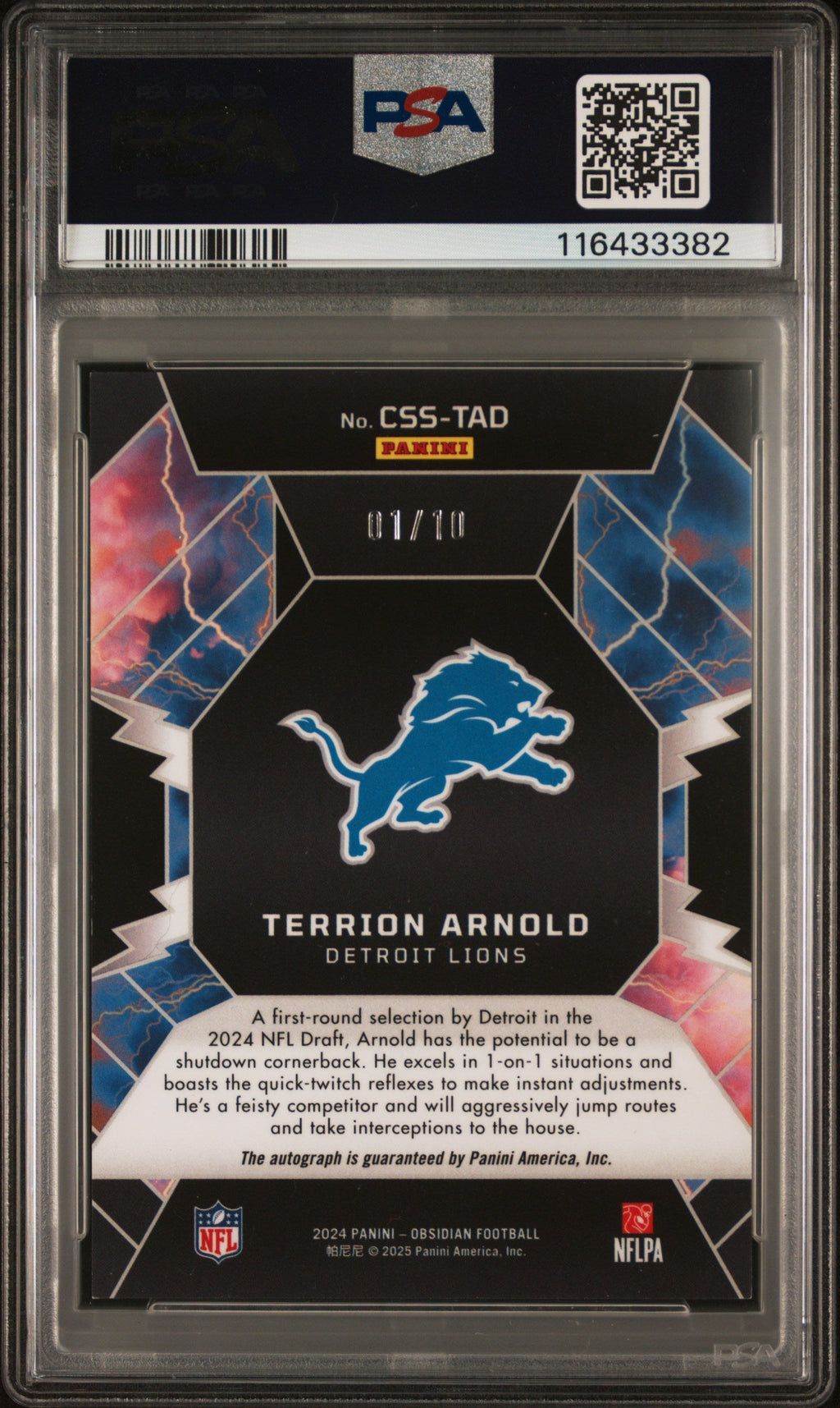2024 Obsidian-Terrion Arnold-Cosmic Storm Signatures Gold #CSSTAD PSA 8