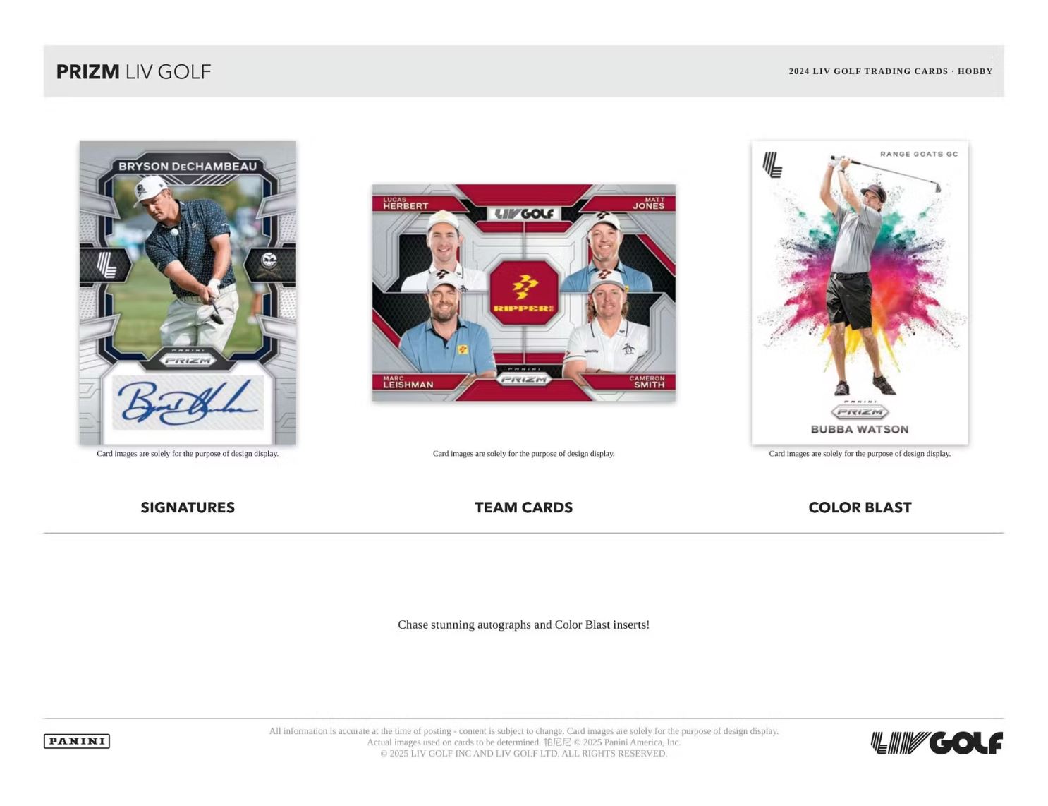 2024 Panini Prizm Liv Golf Hobby Box