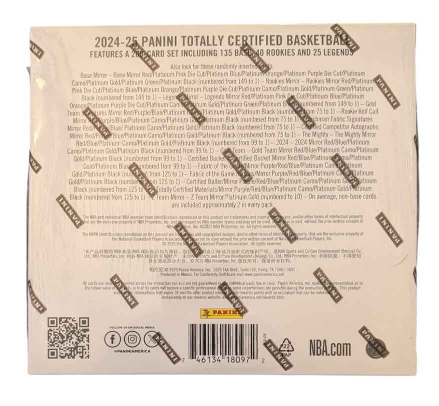 2024-25 Panini Totally Certified Basketball Premium Box