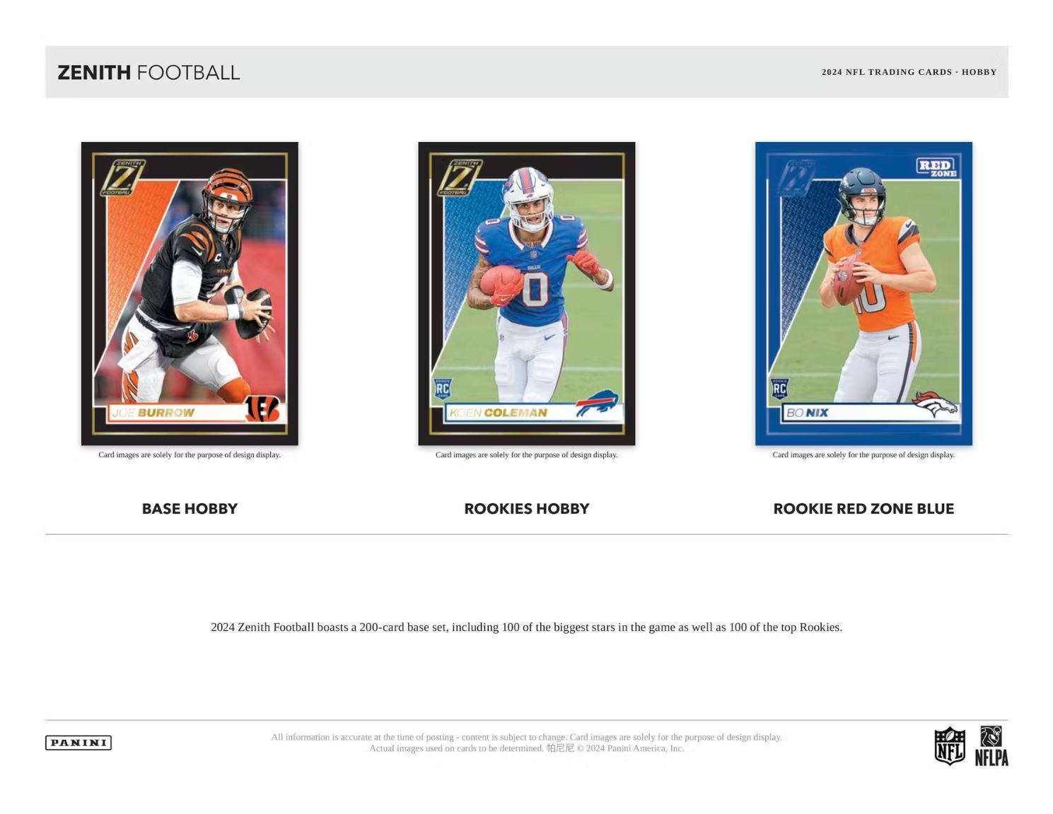 2024 Panini Zenith Football Hobby Box