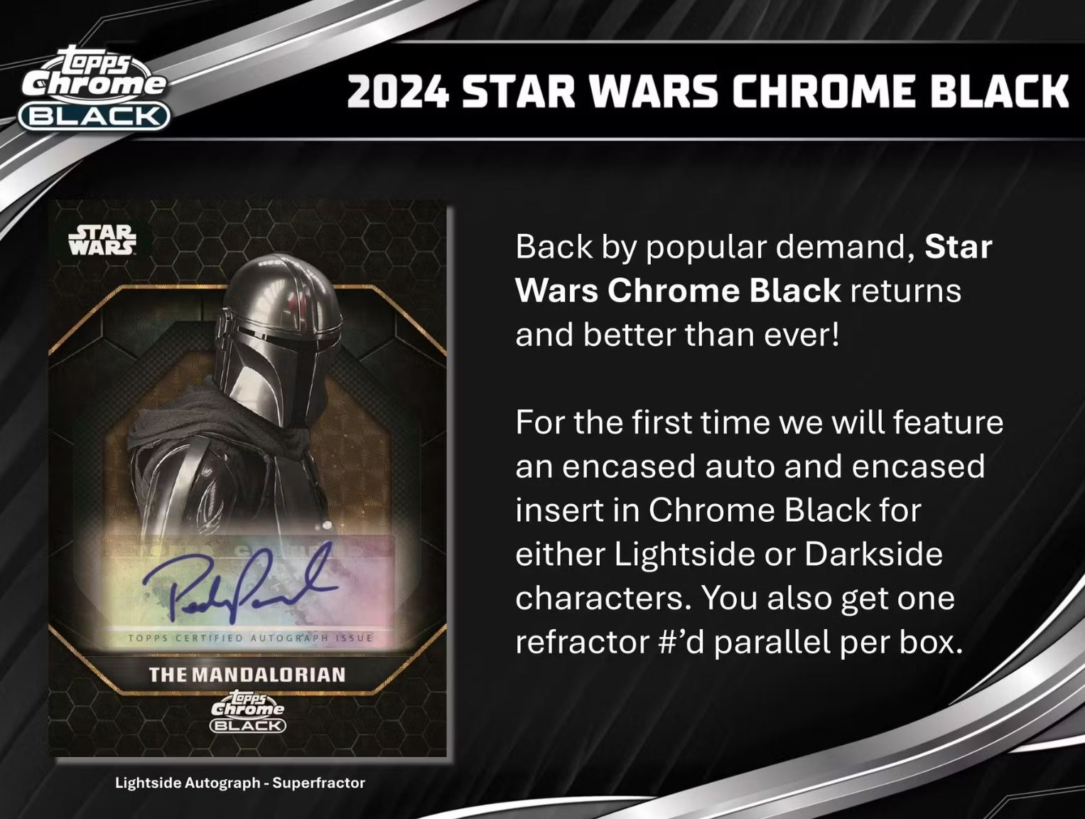 2024 Topps Chrome Black Star Wars Hobby Box