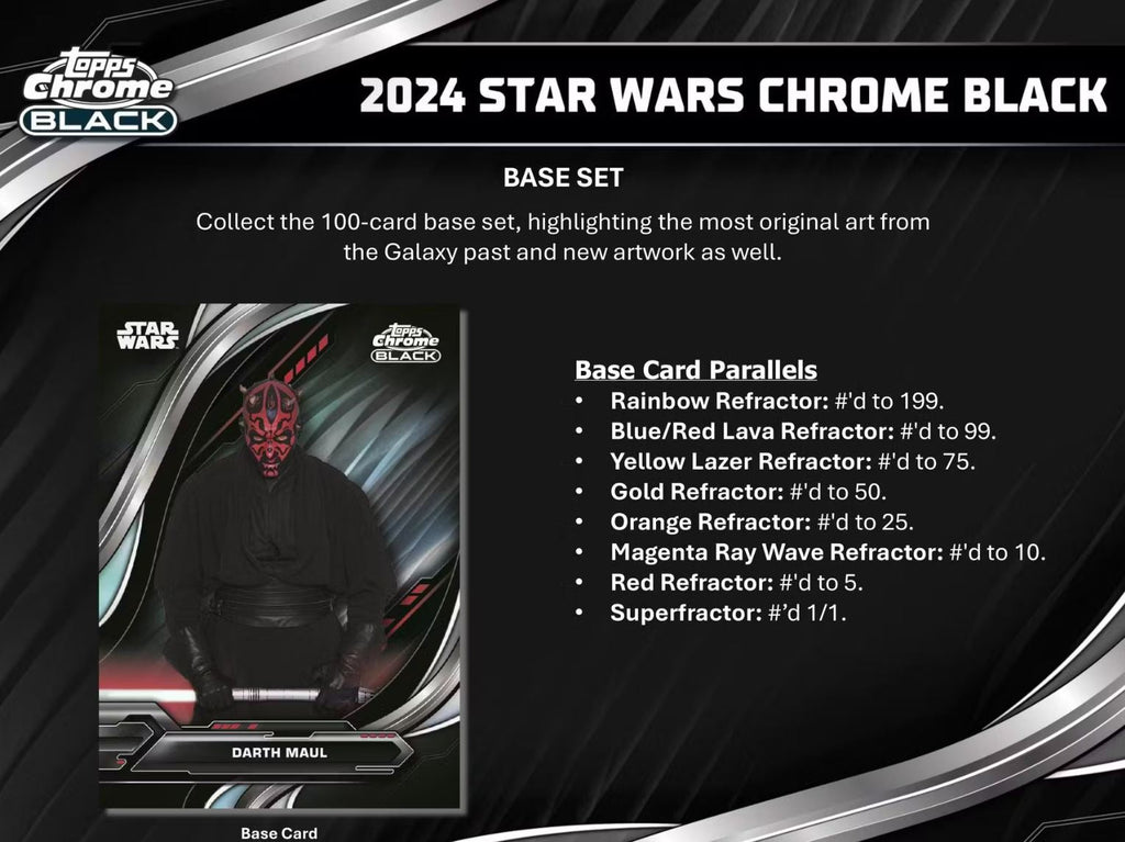 2024 Topps Chrome Black Star Wars Hobby Box