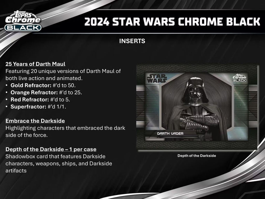 2024 Topps Chrome Black Star Wars Hobby Box