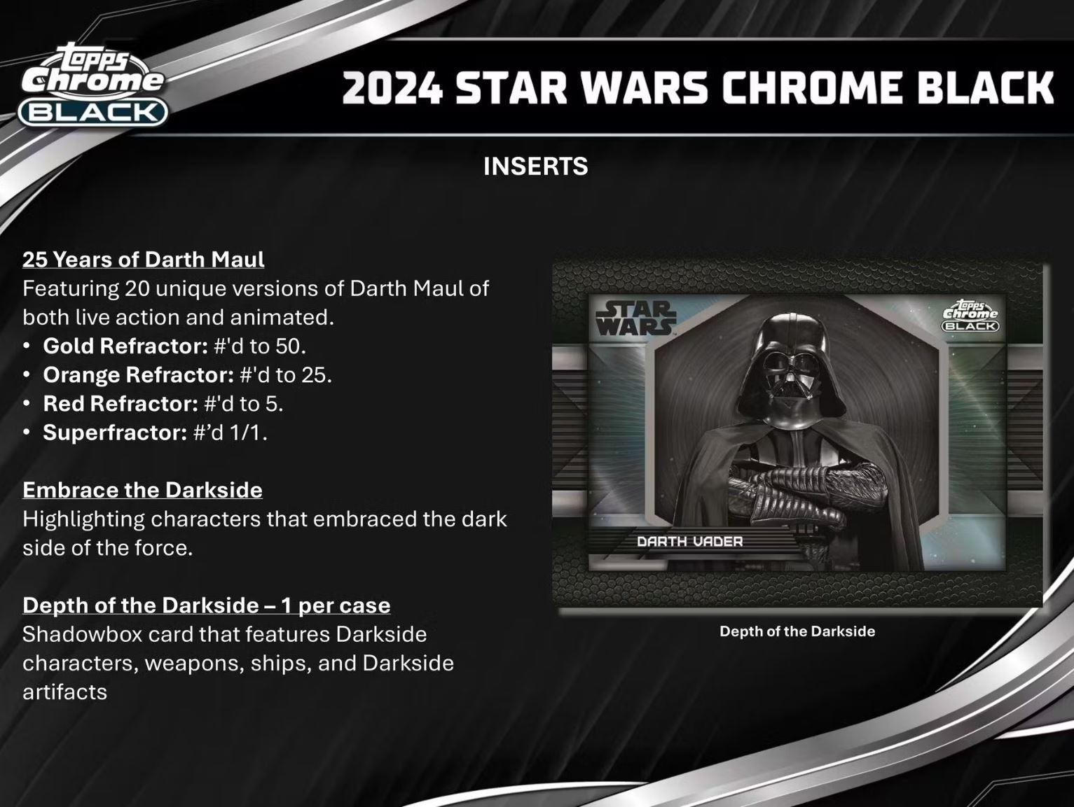 2024 Topps Chrome Black Star Wars Hobby Box