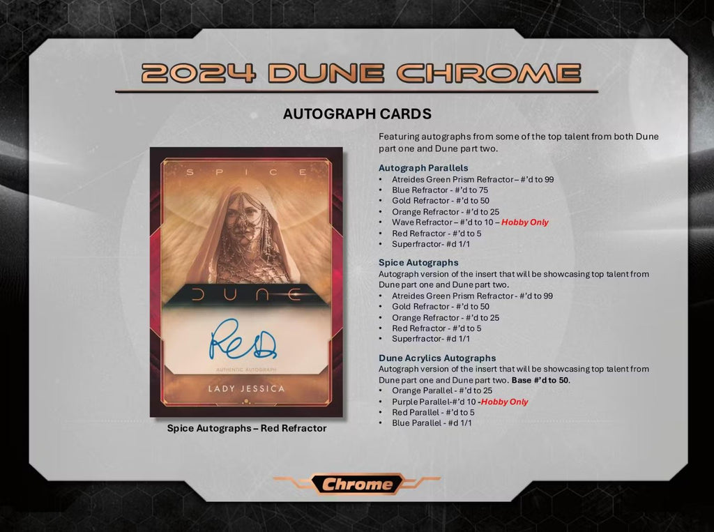 2024 Topps Dune Chrome Hobby Box