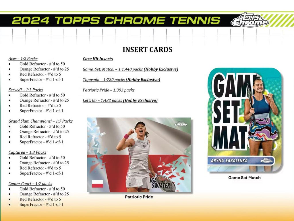 2024 Topps Chrome Tennis Hobby Box