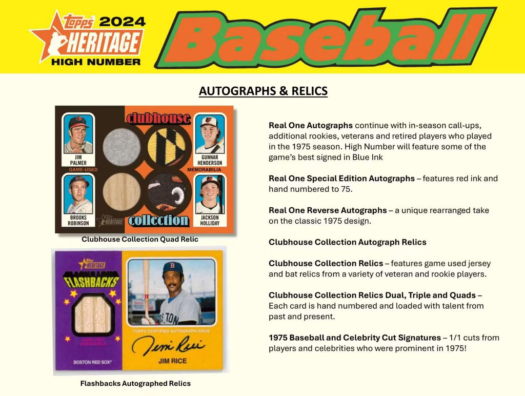 2024 Topps Heritage High Number Hobby Box