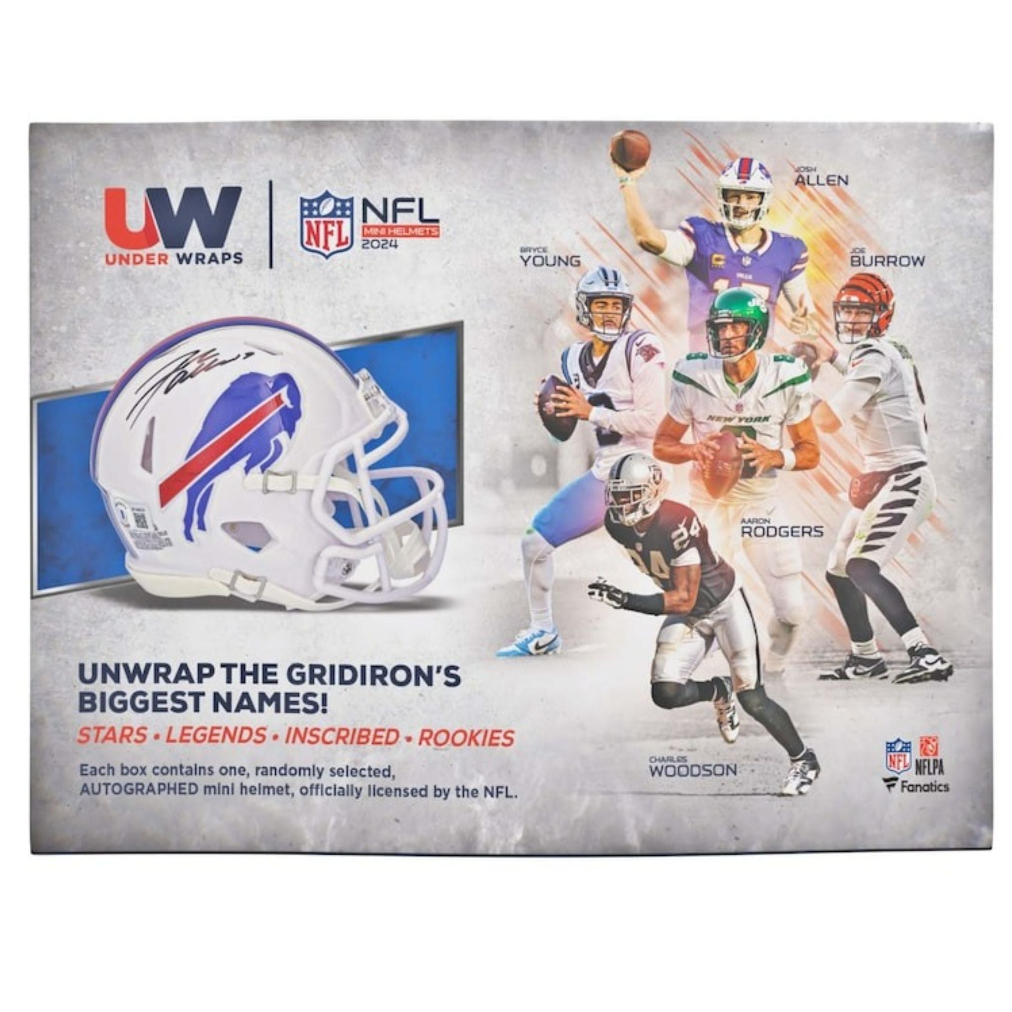 2024 Fanatics Under Wraps Autographed NFL Mini Helmets Hobby Box