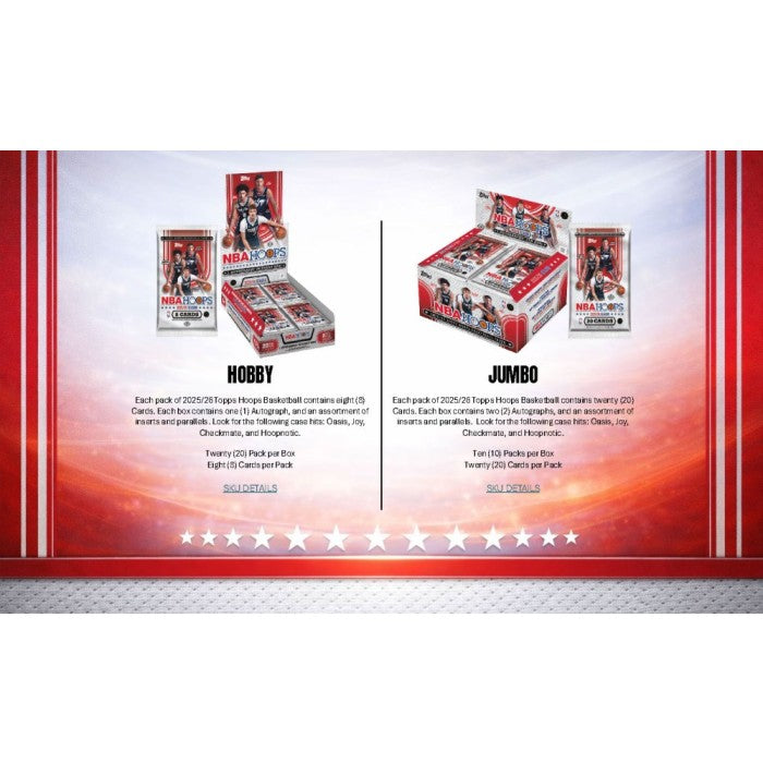2025/26 Topps Hoops Basketball Hobby 12-Box Case (Presell)