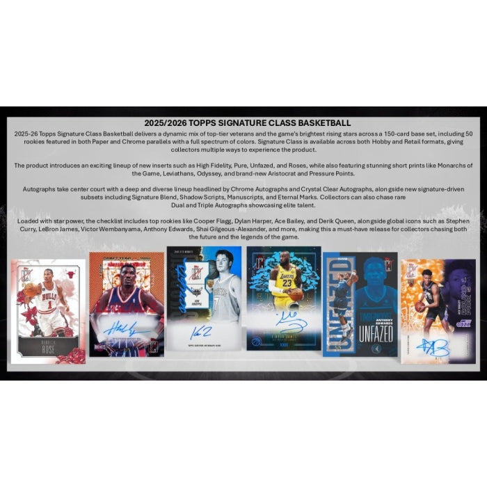 2025/26 Topps Signature Class Basketball Hobby Box (Presell)
