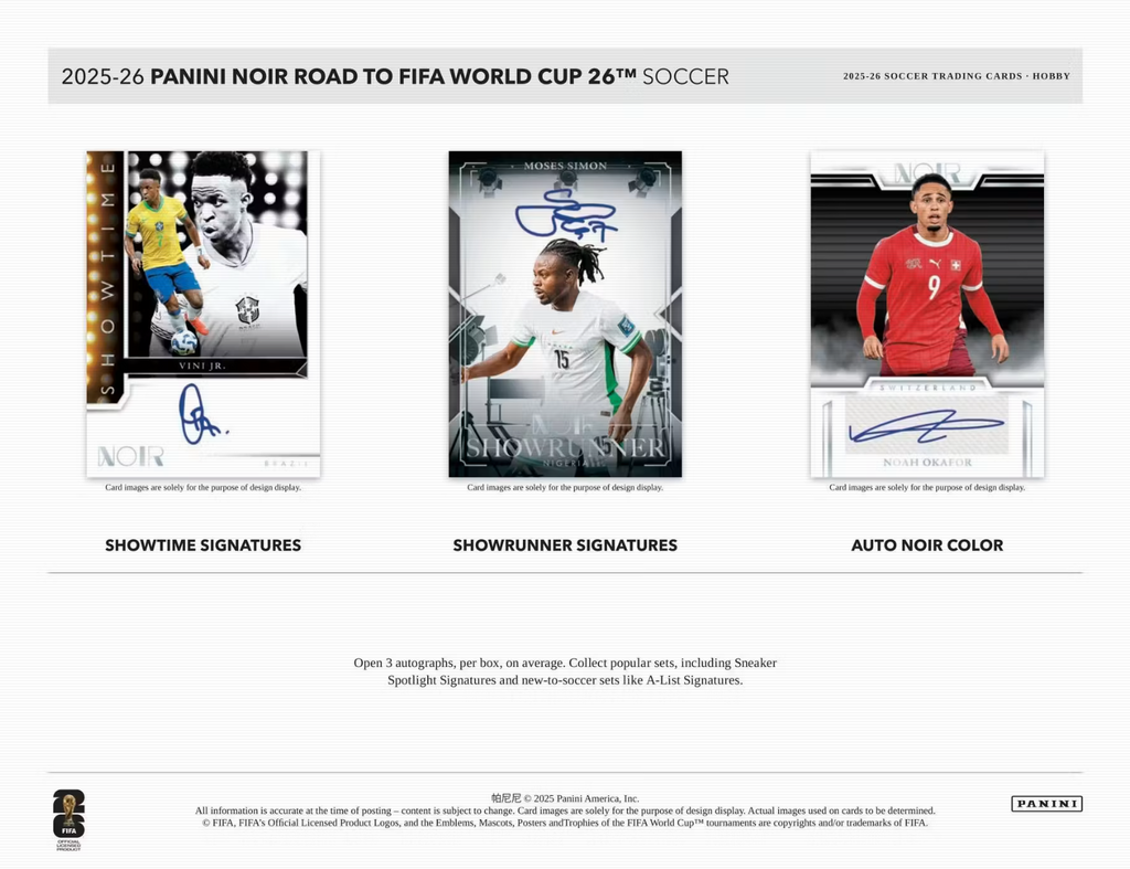 2025-26 Panini Noir Road To FIFA World Cup Soccer Hobby Box