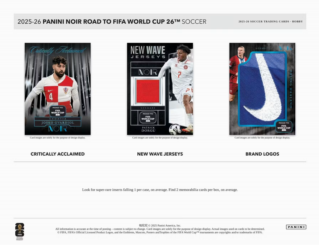 2025-26 Panini Noir Road To FIFA World Cup Soccer Hobby Box