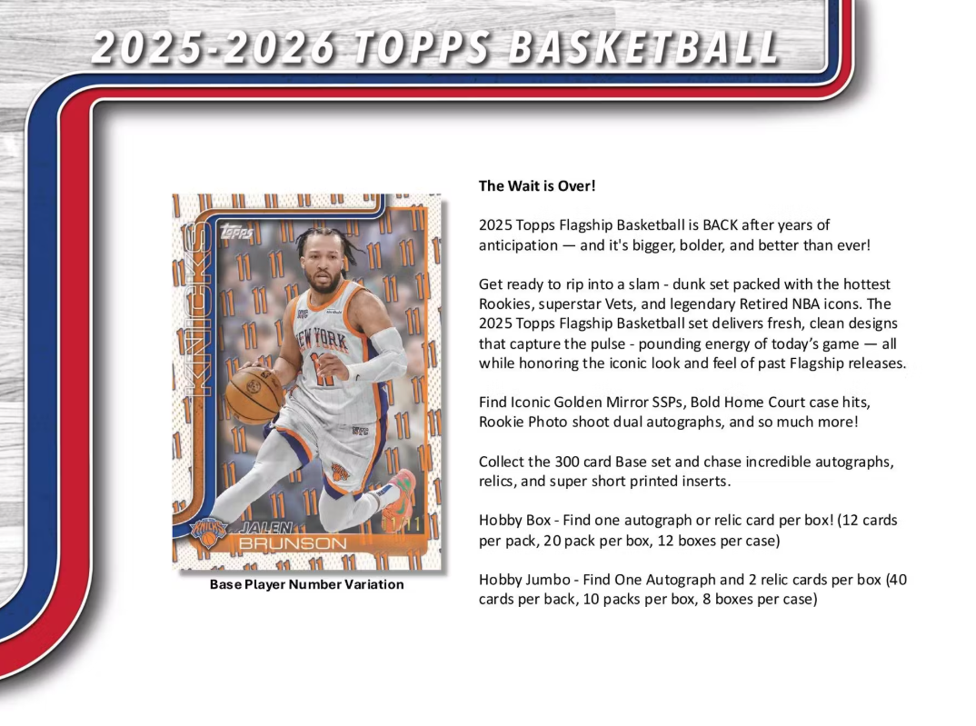 2025-26 Topps Basketball Hobby Box