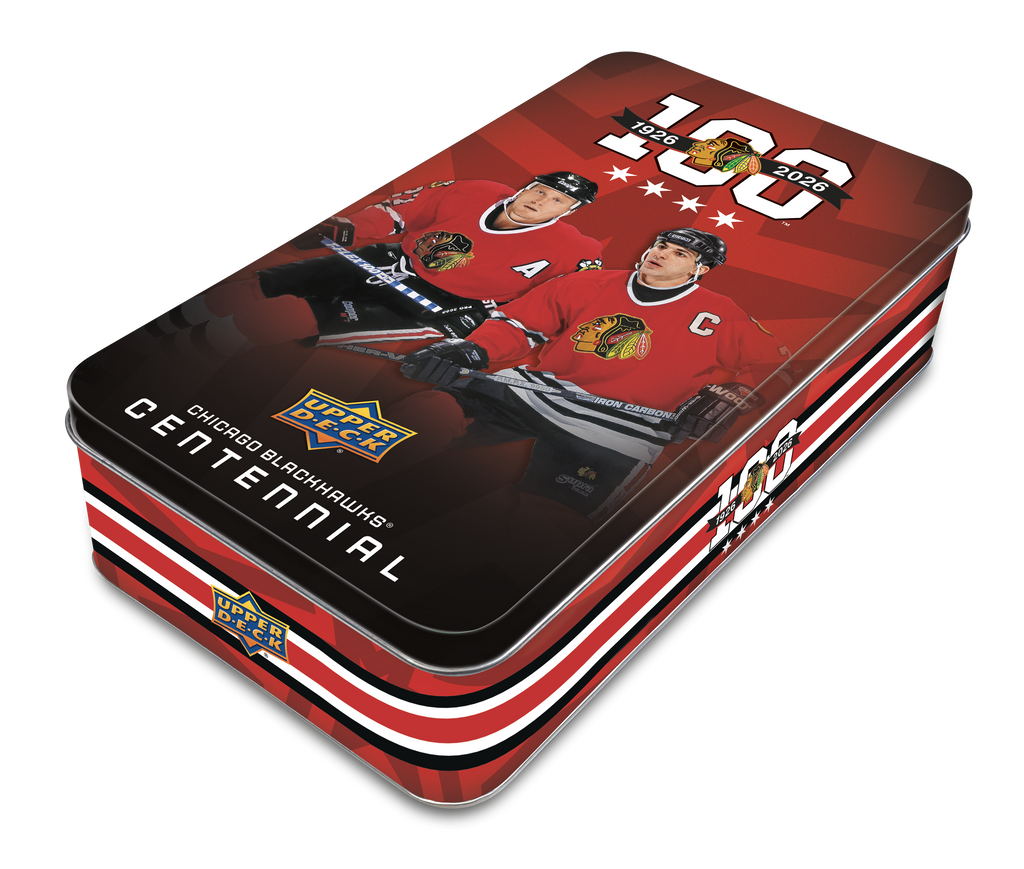 2025-26 Upper Deck Blackhawks Centennial Hobby Case (16 Tins per case)