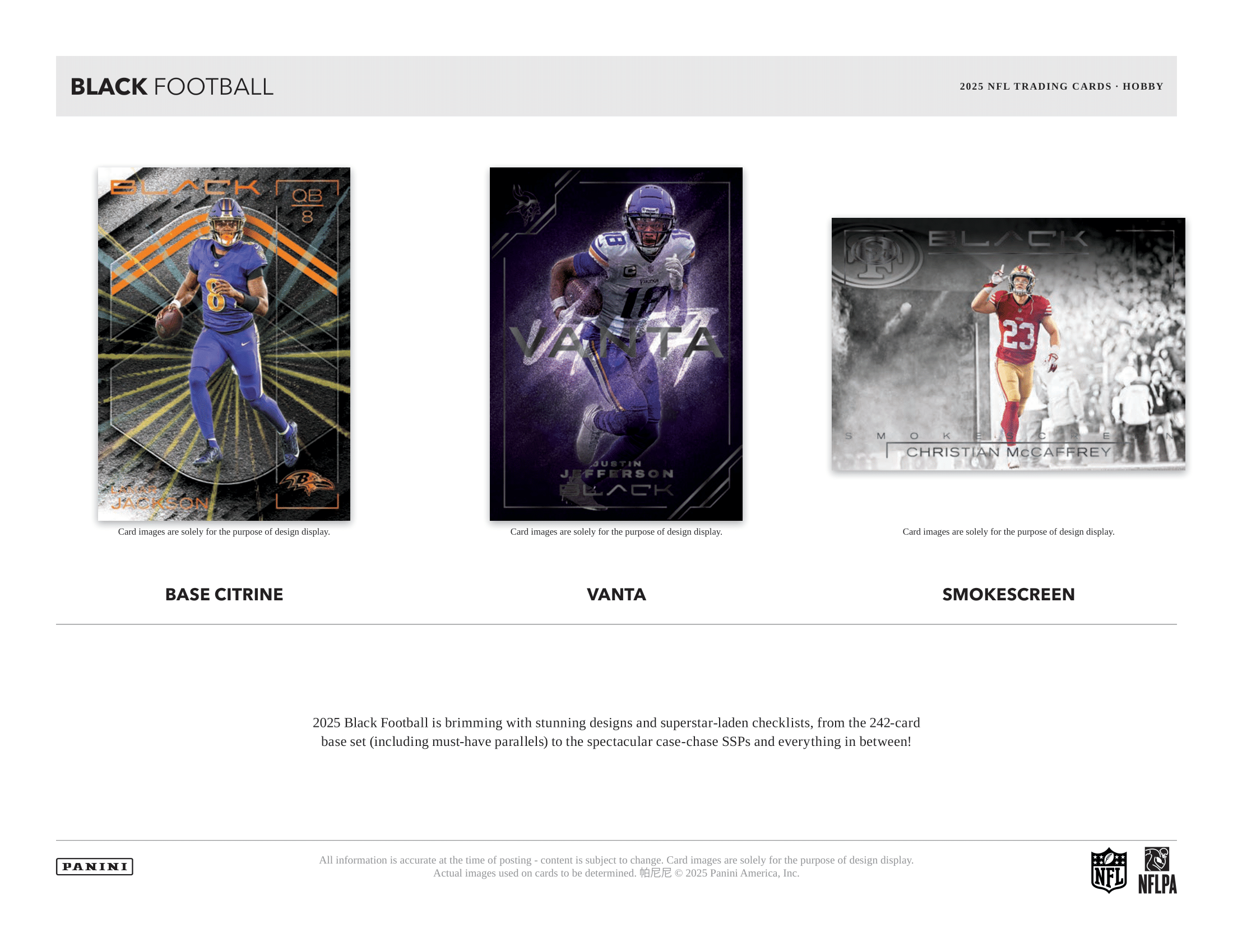 Panini - 2025 Black American Football (NFL) - Hobby Box