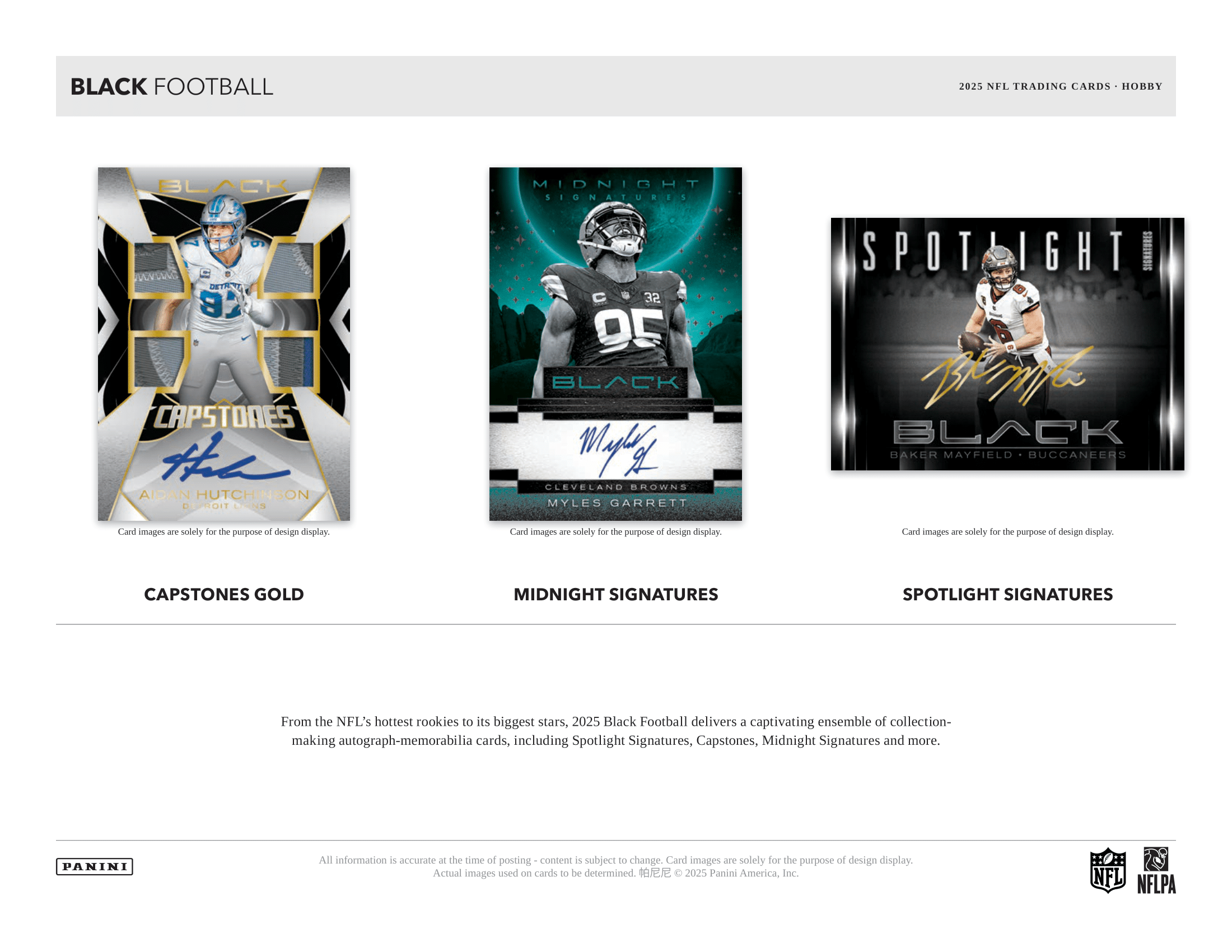 Panini - 2025 Black American Football (NFL) - Hobby Box