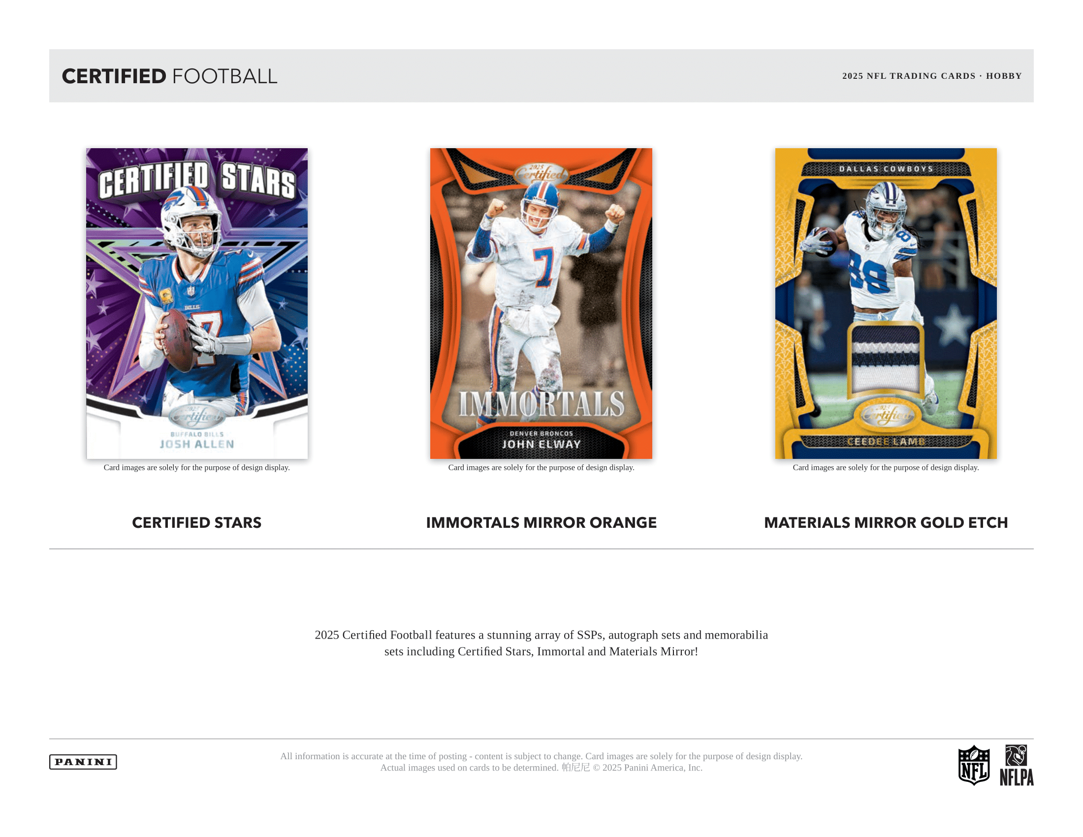 Panini - 2025 Certified American Football (NFL) - Hobby Box
