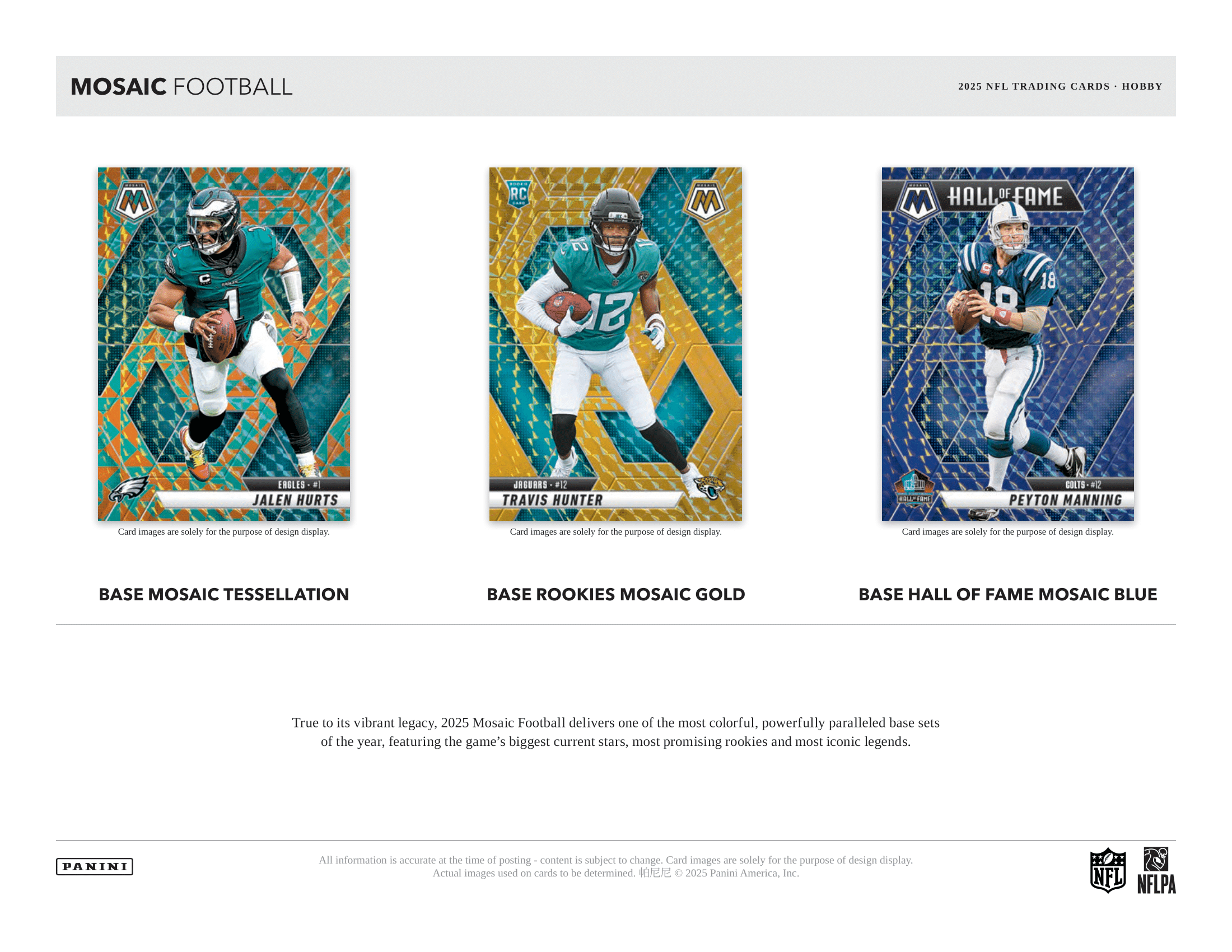 Panini - 2025 Mosaic American Football (NFL) - Hobby Box