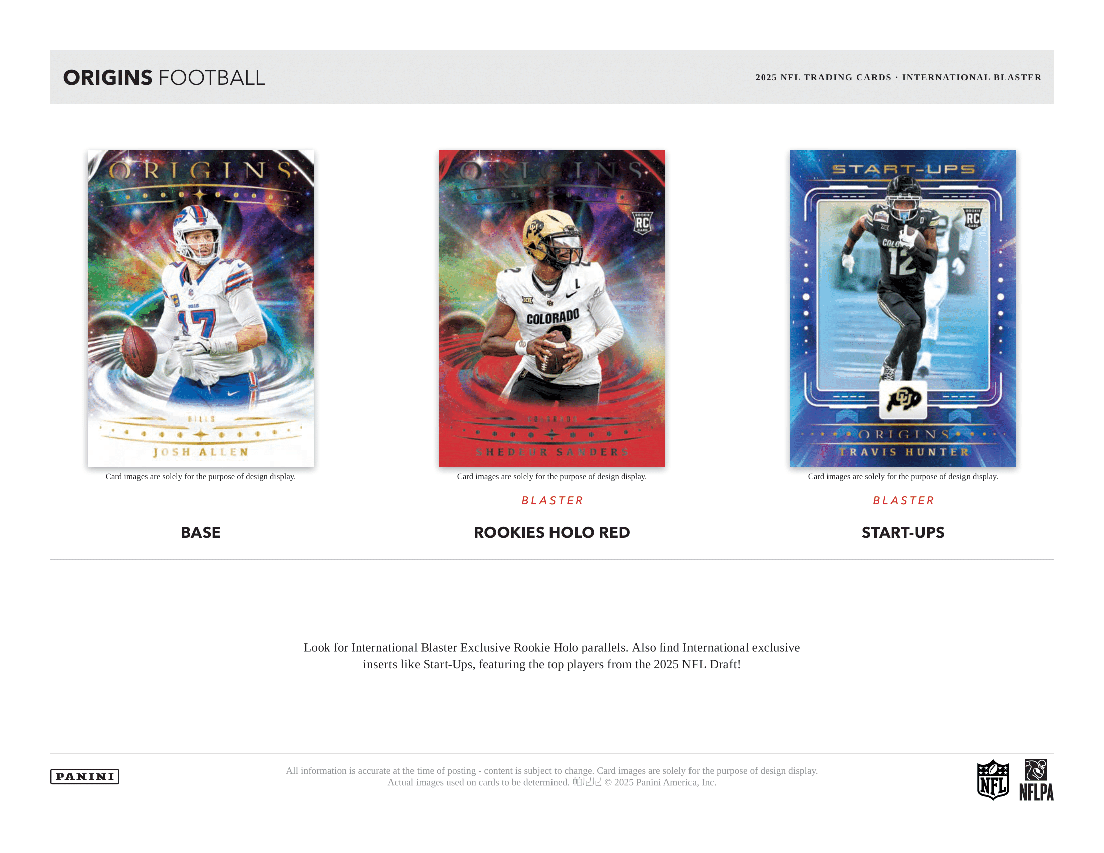 Panini - 2025 Origins American Football (NFL) - International Blaster Box