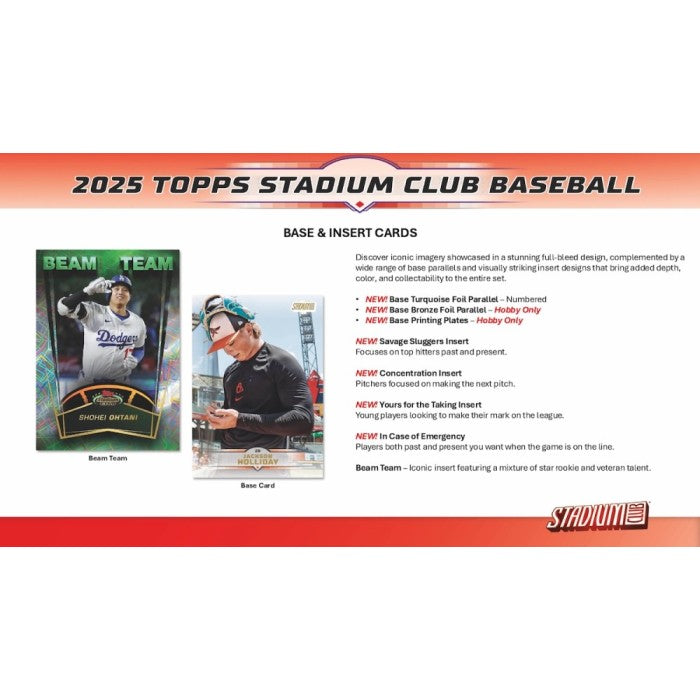 2025 Topps Stadium Club Baseball Hobby 16-Box Case