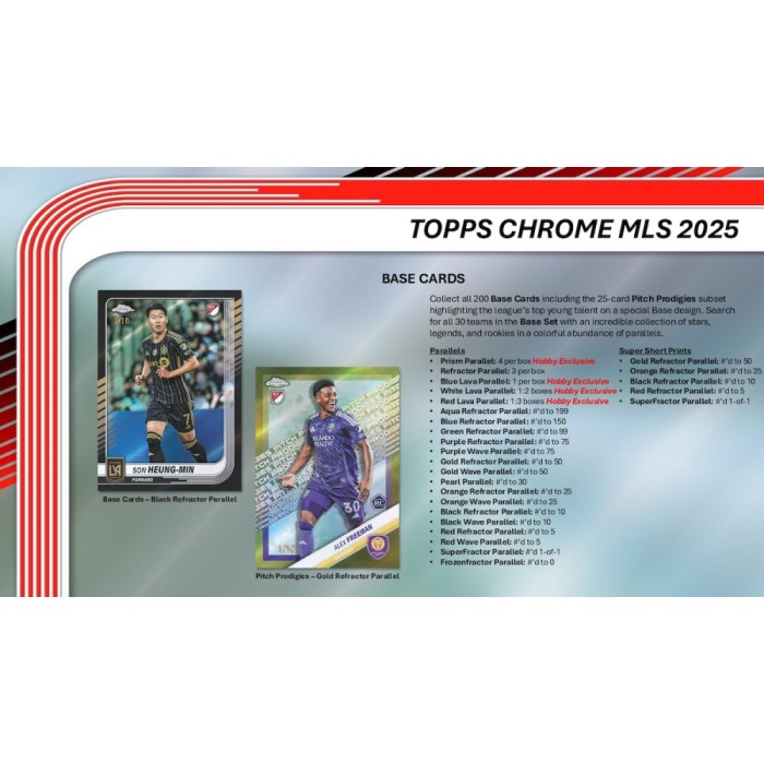 2025 Topps MLS Major League Soccer Chrome Hobby Box