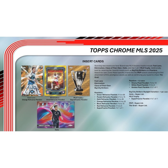 2025 Topps MLS Major League Soccer Chrome Hobby Box