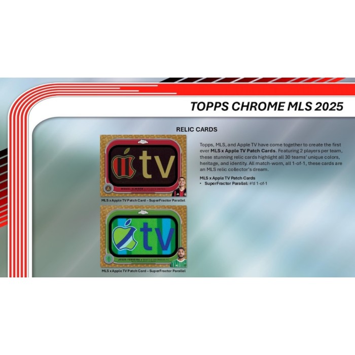 2025 Topps MLS Major League Soccer Chrome Hobby Box