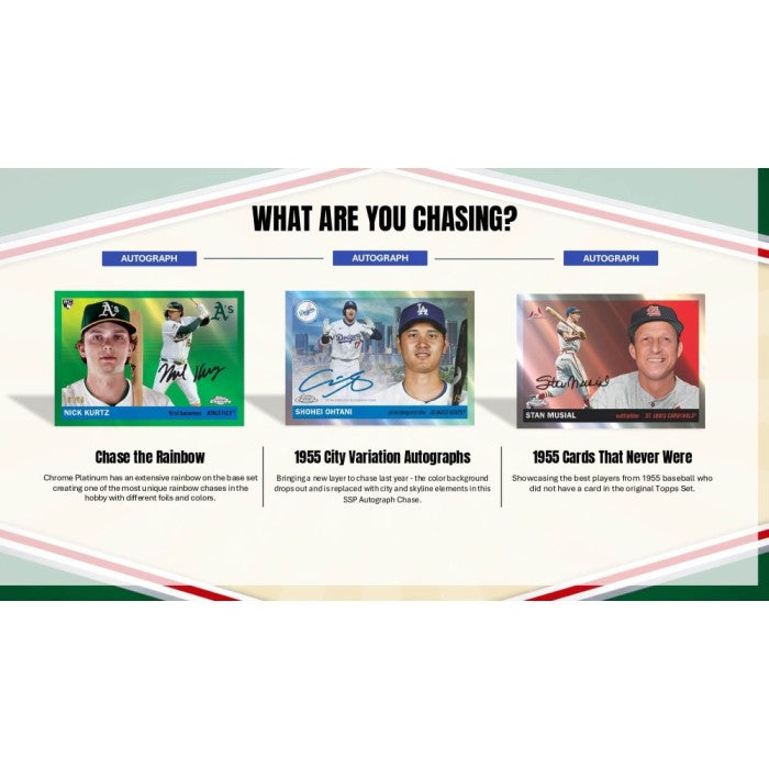 2025 Topps Chrome Platinum '55 Baseball Hobby 12-Box Case (Presell)