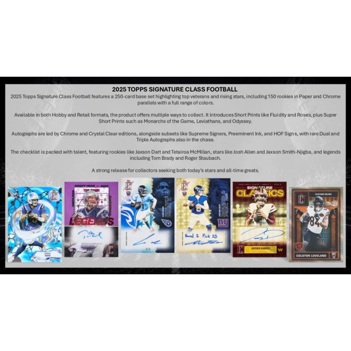 2025 Topps Signature Class Football Hobby Box (Presell)