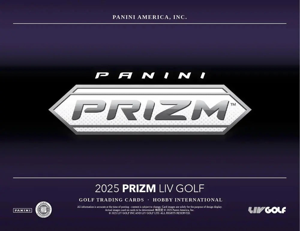 2025 Panini Prizm Liv Golf International
