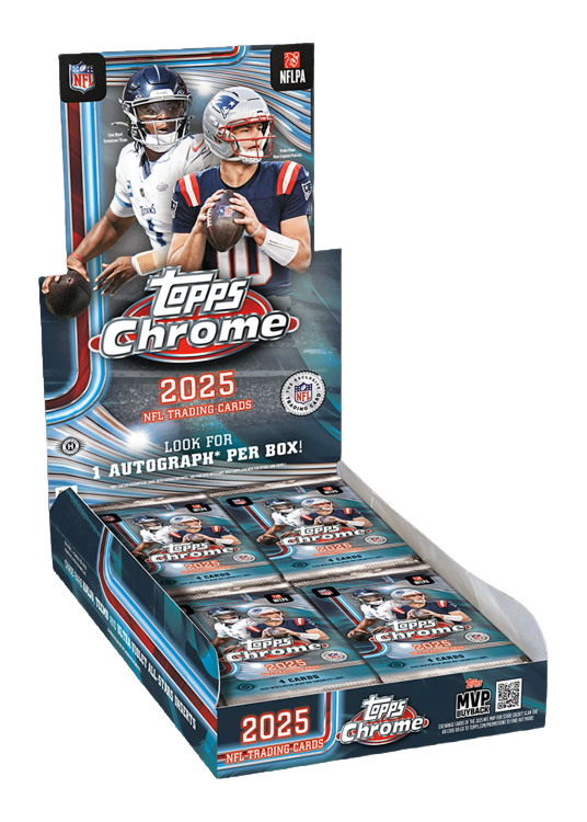 2025 Topps Chrome Football Hobby 12er Boxen Case