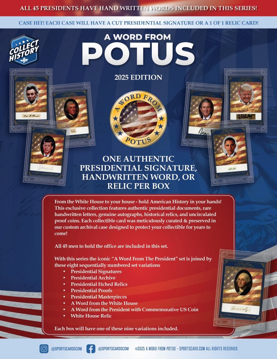 2025 A Word From POTUS Display (10 Sealed Boxes)