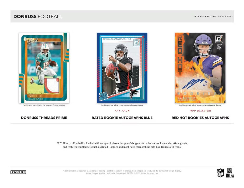 2025 Panini Donruss Football Value Pack Box (12 Packs)