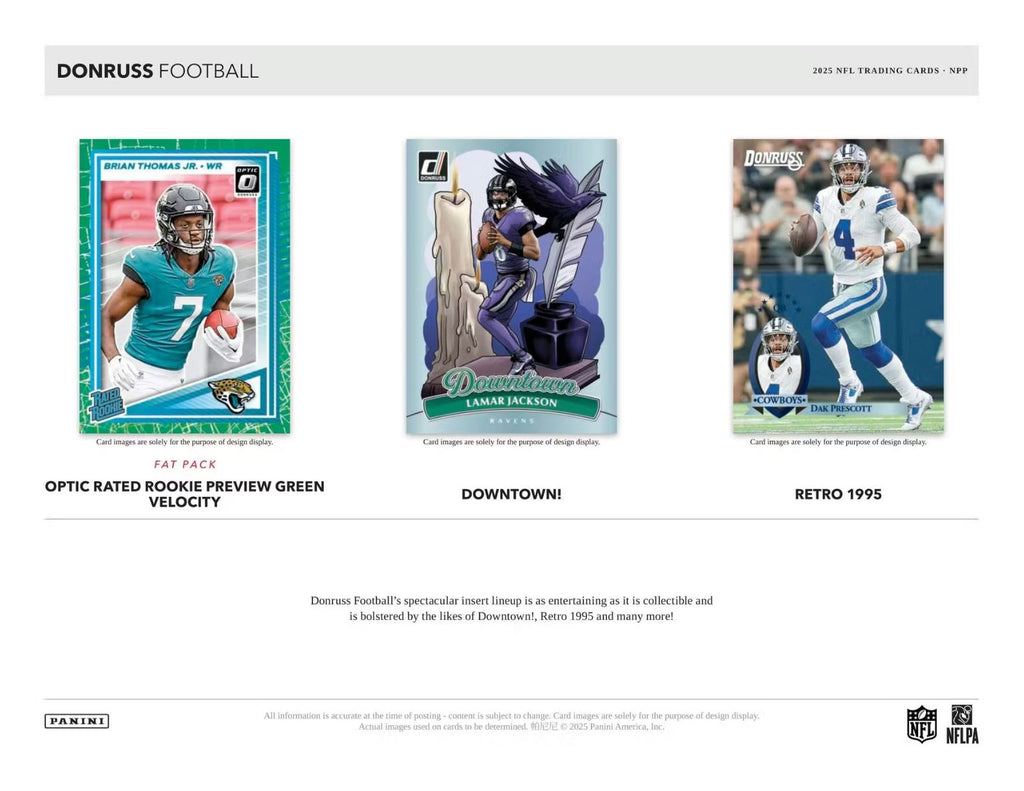 2025 Panini Donruss Football Value Pack Box (12 Packs)
