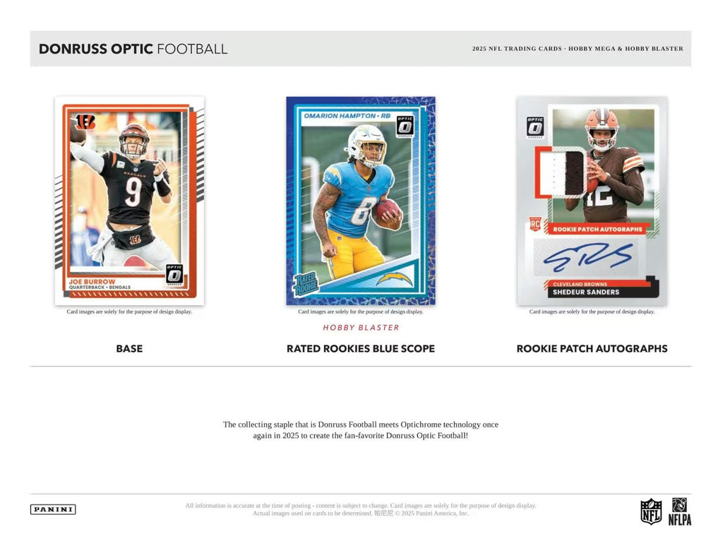 2025 Panini Donruss Optic Football Hobby Mega Box (Red Hyper Parallels)