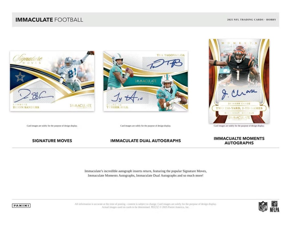 2025 Panini Immaculate Football Hobby Box