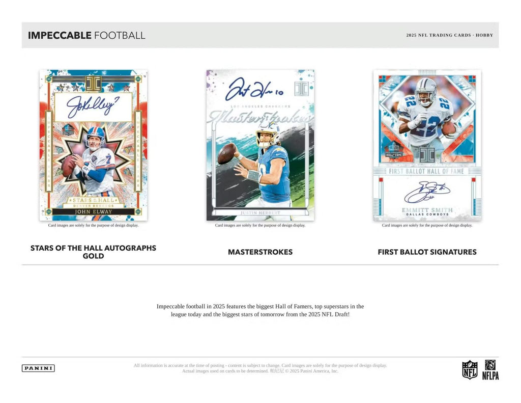 2025 Panini Impeccable Football Hobby Box