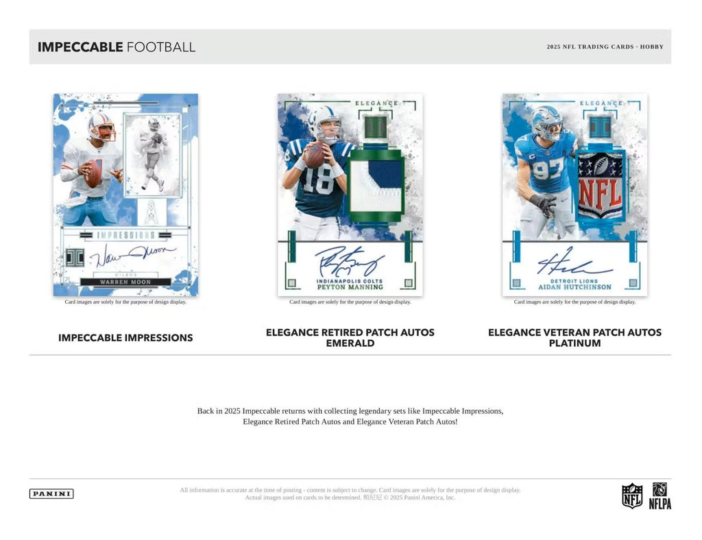 2025 Panini Impeccable Football Hobby Box