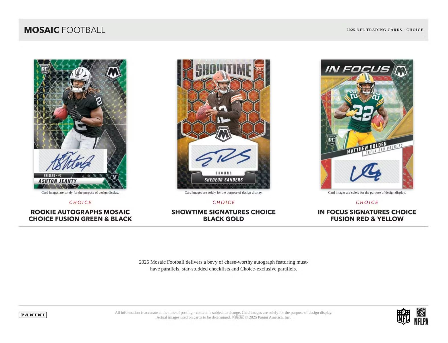 2025 Panini Mosaic Football Choice Hobby Box