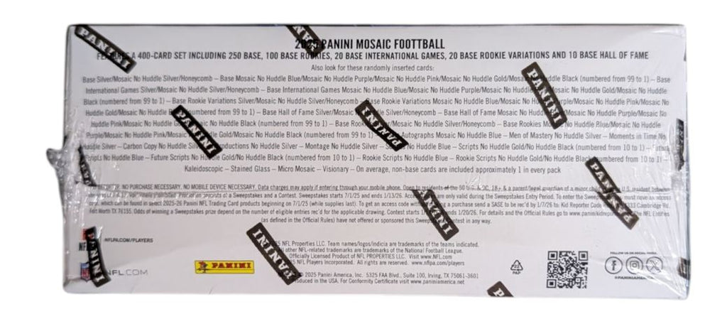 2025 Panini Mosaic Football No Huddle Hobby Box