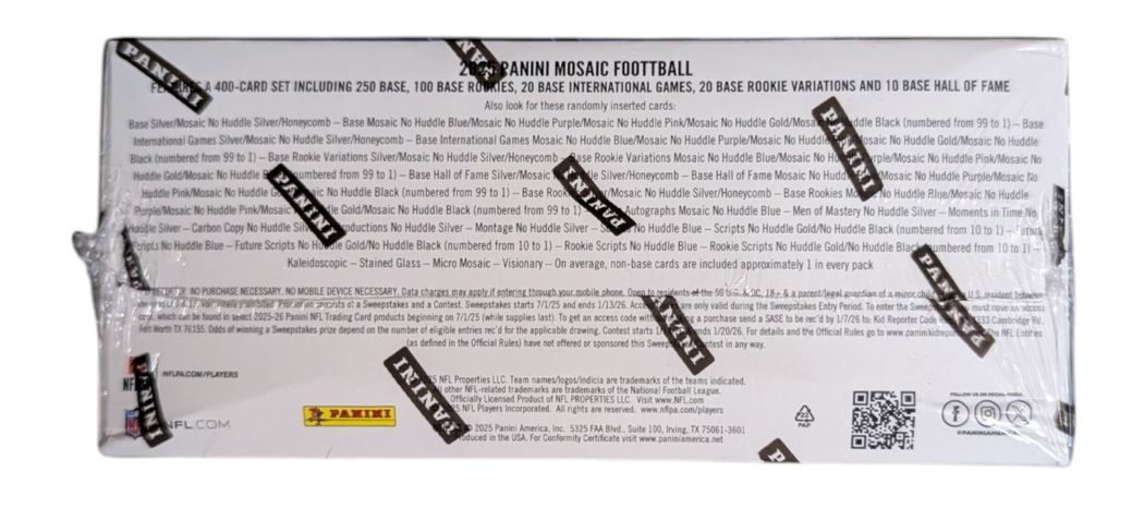 2025 Panini Mosaic Football No Huddle Hobby Box
